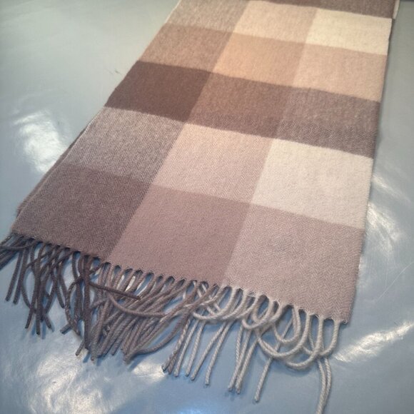 Wamsoft Wool Neck Scarf Fringe Shawl Wrap Plaid - Picture 9 of 12